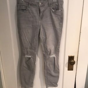 Grey rockstar mid rise jeans